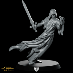 Specter 01 Miniature Hooded Skeleton Swordsman - Galaad - We Print Miniatures