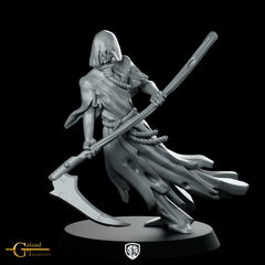 Specter 02 Miniature Hooded Reaper Polearm - Galaad - We Print Miniatures