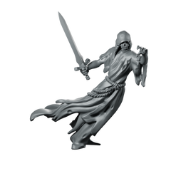 Specter 01 Miniature Hooded Skeleton Swordsman Miniature 360 Spin 01