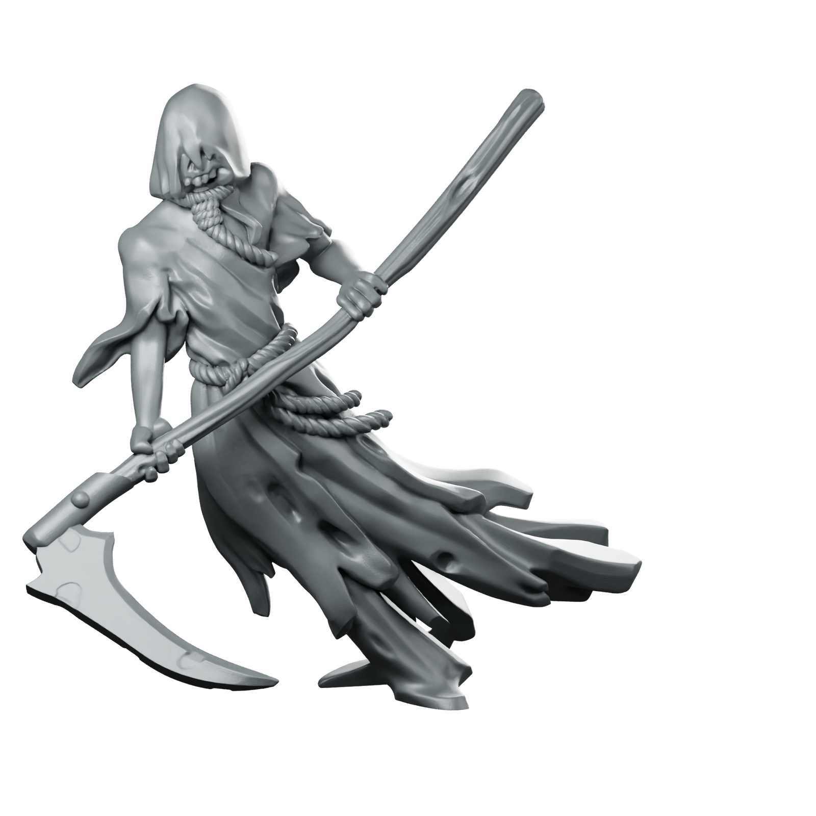 Specter 02 Miniature Hooded Reaper Polearm Miniature 360 Spin 01