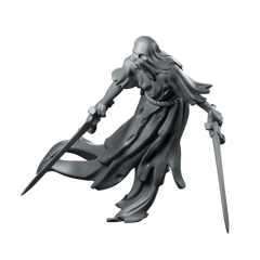 Specter 04 Miniature Wraith Assassin Dual Daggers Miniature 360 Spin 01