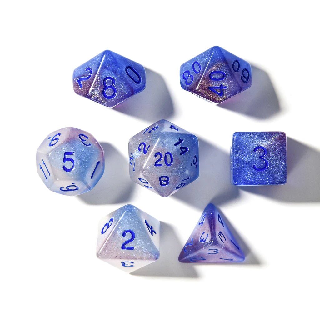 Spectral Light (Glow in the Dark) | Acrylic Dice | 7 Piece Set - Tabletop Dominion - We Print Miniatures