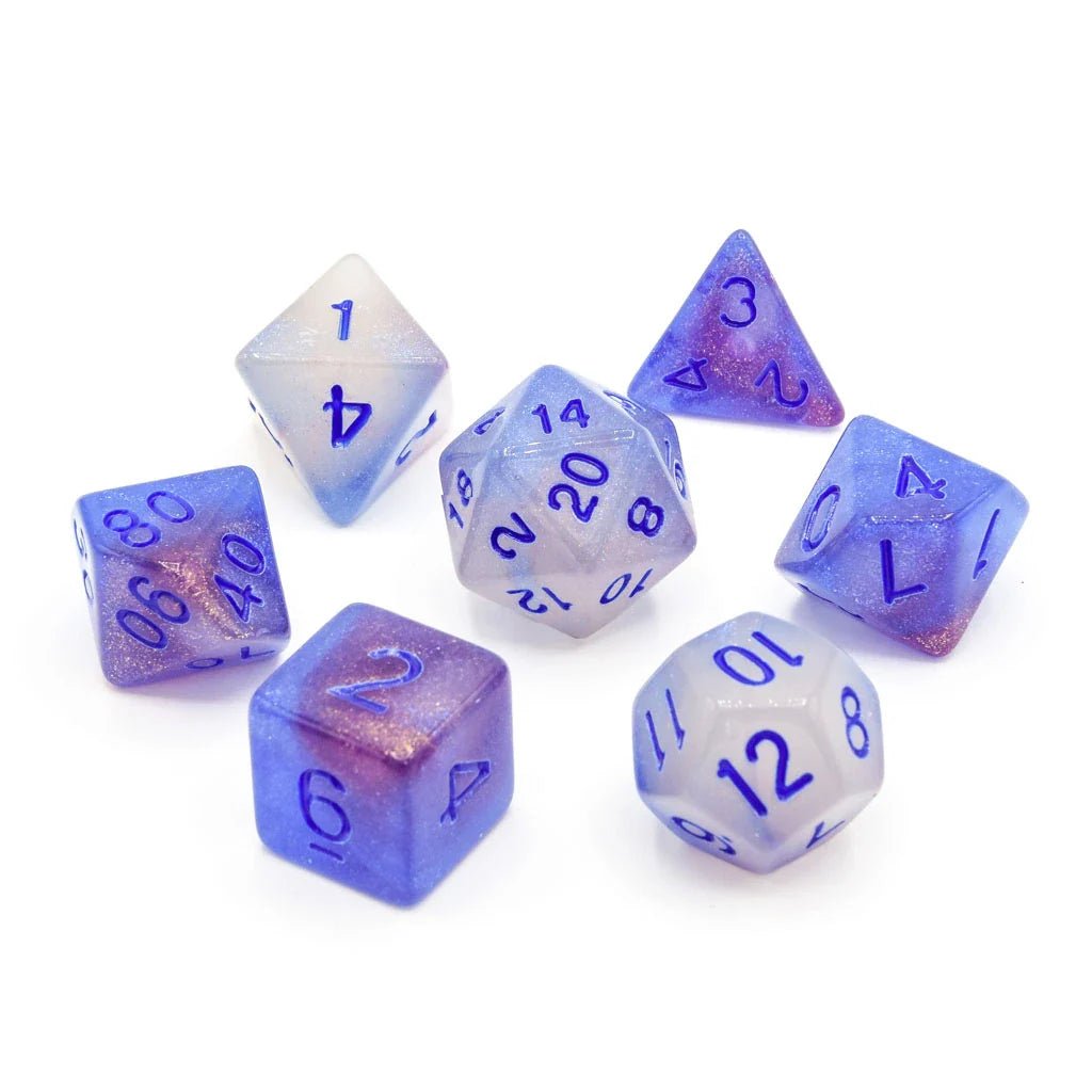 Spectral Light (Glow in the Dark) | Acrylic Dice | 7 Piece Set - Tabletop Dominion - We Print Miniatures