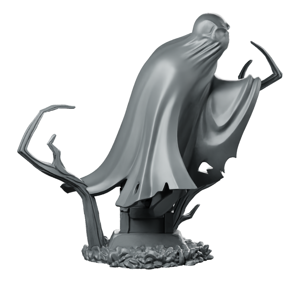 Spectre Lurking Miniature Undead Wraith Ghost Cloaked Miniature 360 Spin 01