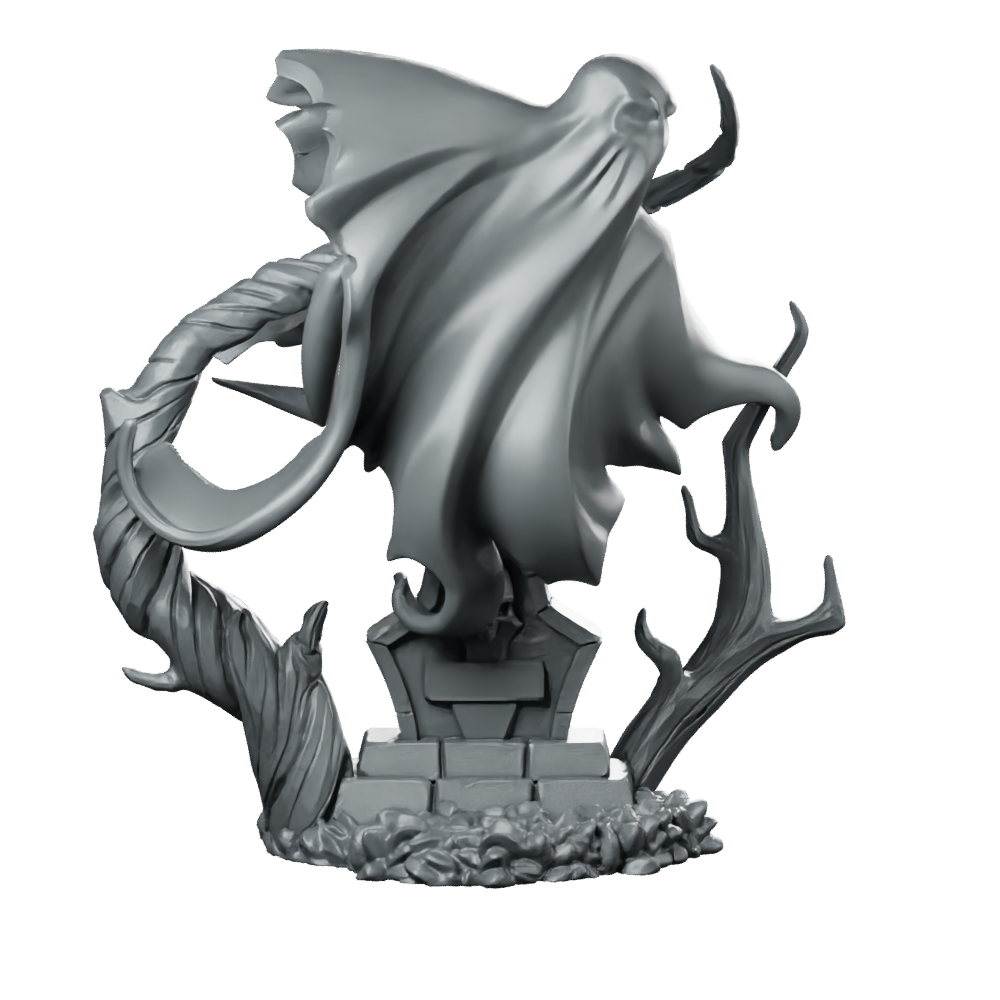 Spectre Seeking Miniature Ghost Wraith Undead Resin Miniature 360 Spin 01