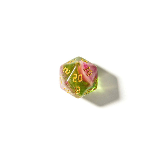 Springtime Swirl | Acrylic Dice | 7 Piece Set - Tabletop Dominion - We Print Miniatures