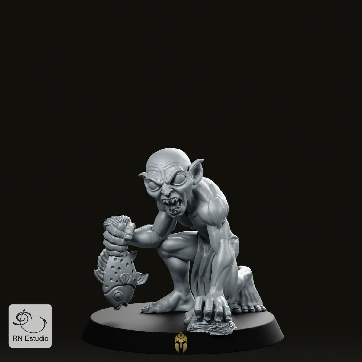 Squeez Dark Halfling Miniature - RN Estudio - We Print Miniatures