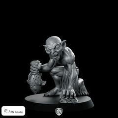Squeez LOTR Dark Halfling Miniature Fishing Creepy RPG - RN Estudio - We Print Miniatures