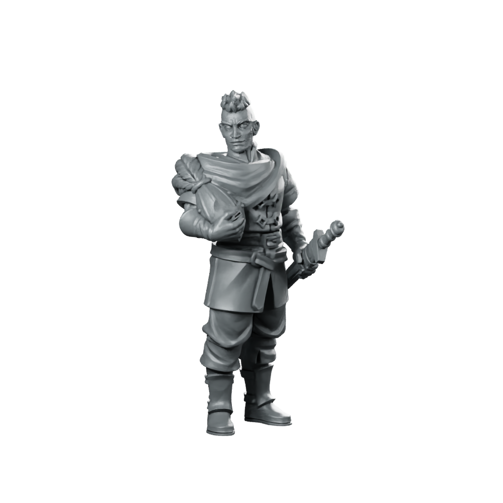 Squire Fantasy Miniature Noble Courtier NPC Gentleman Miniature 360 Spin 01
