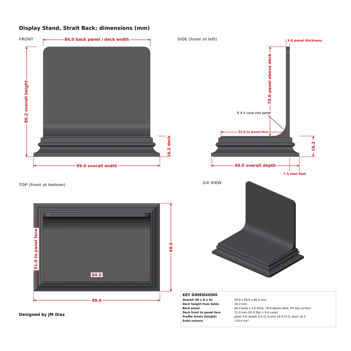 Backdrop Display Stand for 28mm to 35mm Miniatures