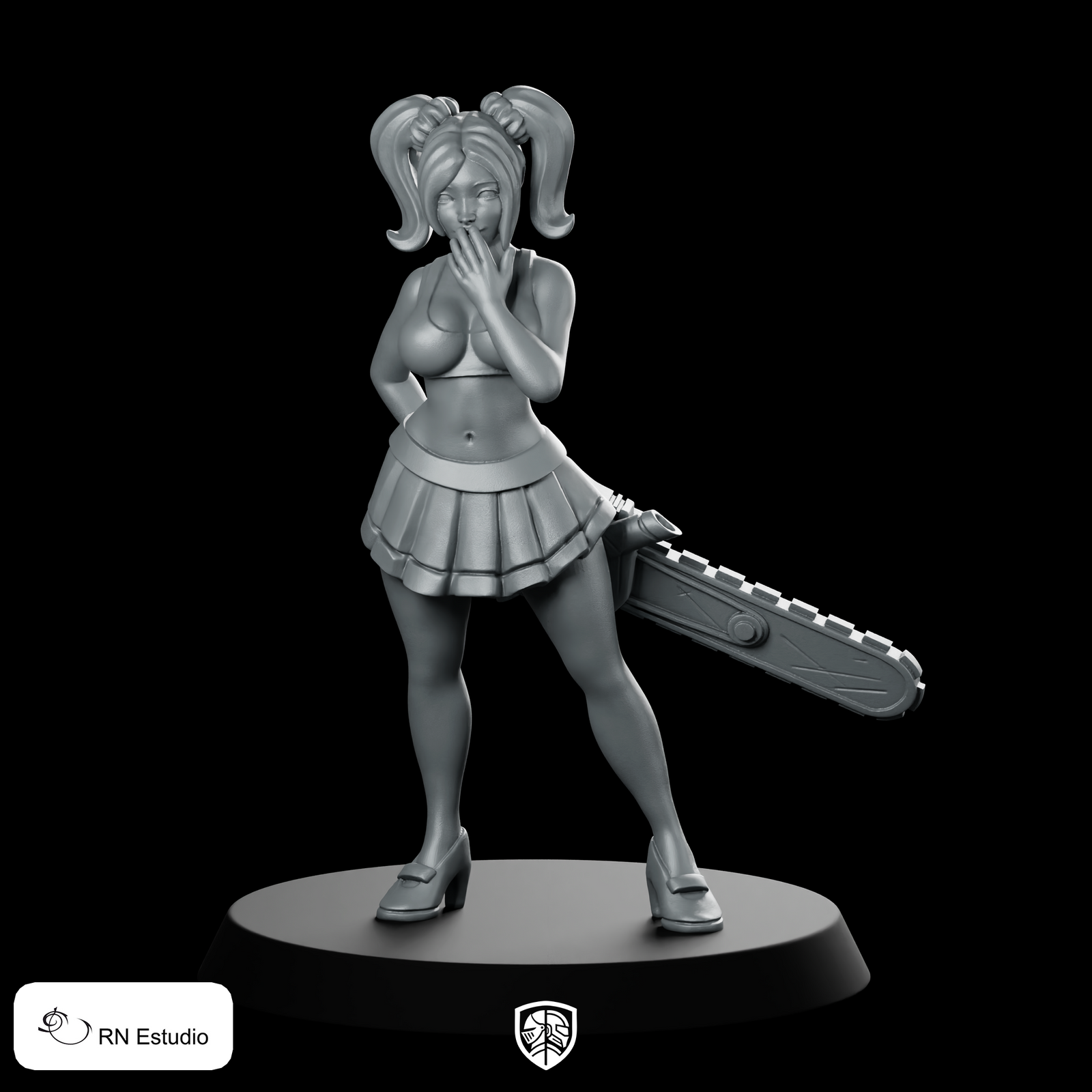 Star Player Beky Chainsaw Miniature Resin Fantasy RPG