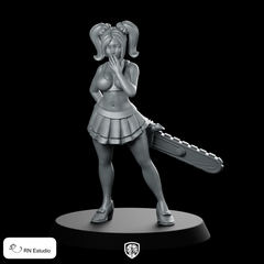 Star Player Beky Chainsaw Miniature Resin Fantasy RPG