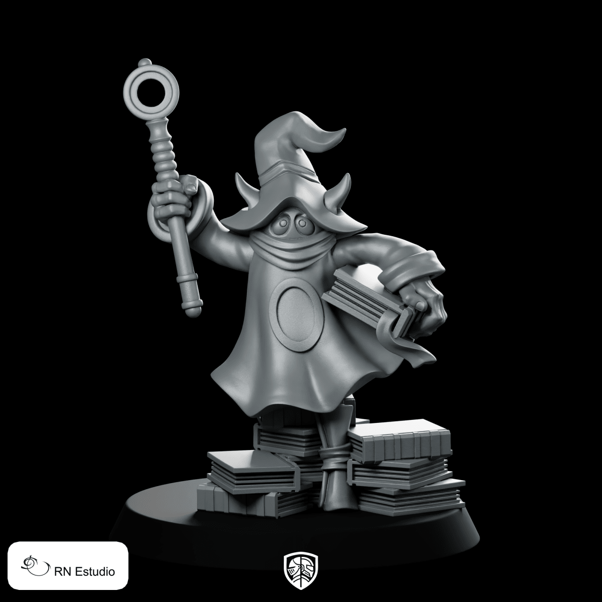 Star Player Trollo 80's Hero Miniature Wizard Spellcaster - RN Estudio - We Print Miniatures