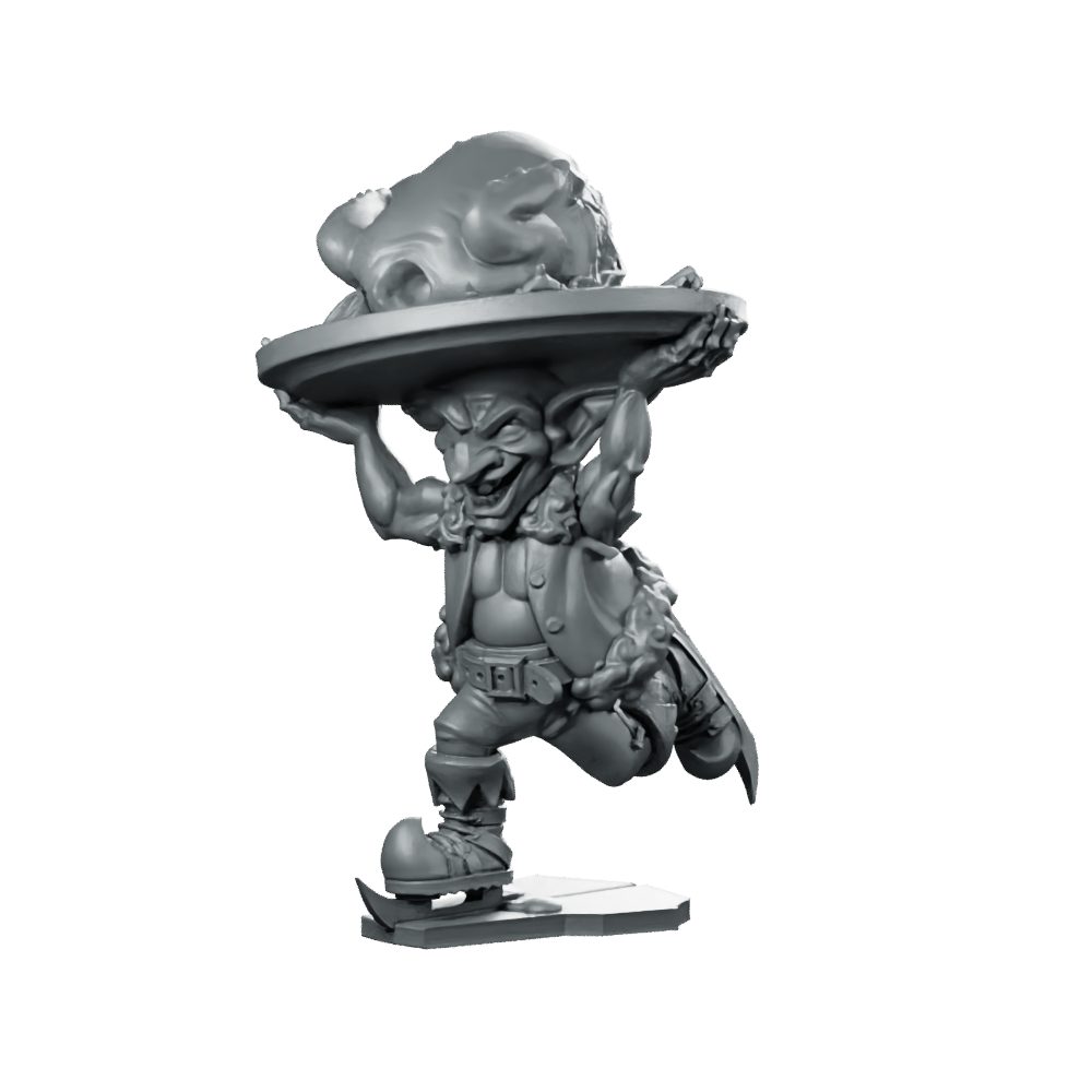 Stealing Turkey Goblin Miniature Holiday Thief Rogue - CastNPlay - We Print Miniatures