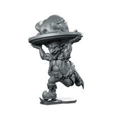 Stealing Turkey Goblin Miniature Holiday Thief Rogue - CastNPlay - We Print Miniatures