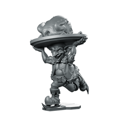 Stealing Turkey Goblin Miniature Holiday Thief Rogue - CastNPlay - We Print Miniatures