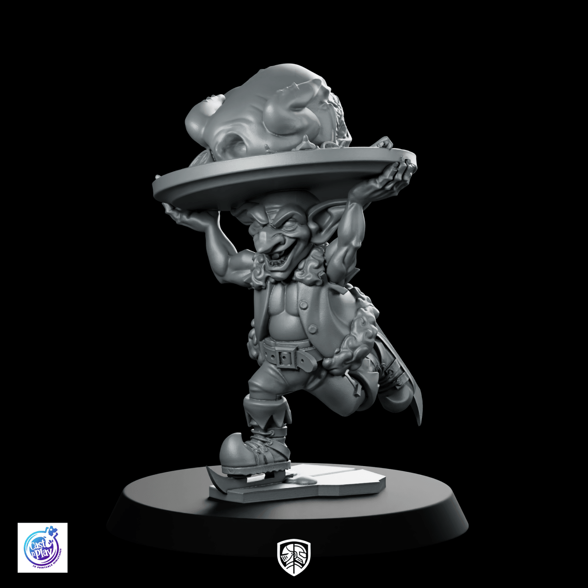 Stealing Turkey Goblin Miniature Holiday Thief Rogue - CastNPlay - We Print Miniatures