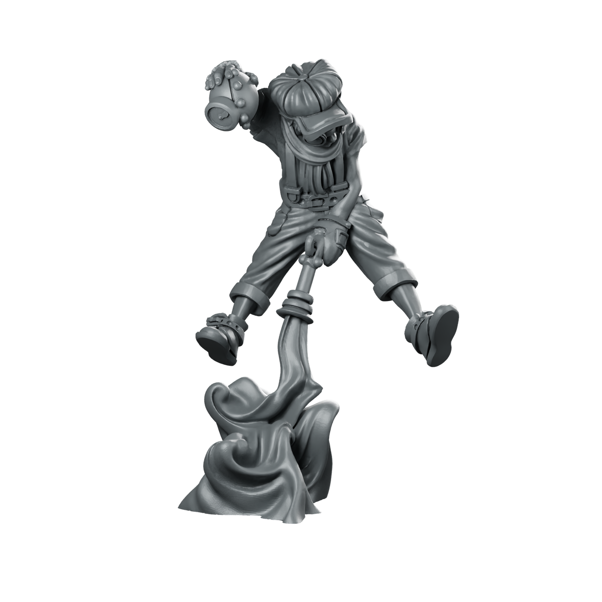 Steam Boy Miniature Pumpkinhead Scarecrow Spectre Miniature 360 Spin 01
