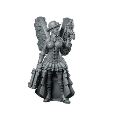 Steamgirl Miniature Clockwork Fairy Artificer Miniature 360 Spin 01