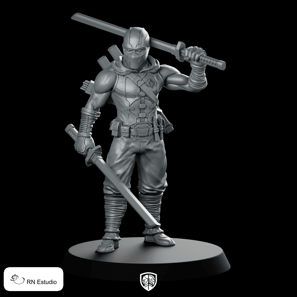 Storm Shadow GI JIM Miniature Ninja Swordfighter Hero - RN Estudio - We Print Miniatures