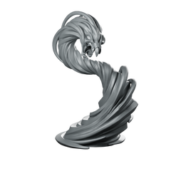Storm Viper Miniature Lightning Serpent Venomous Monster Tabletop Miniature 360 Spin 01