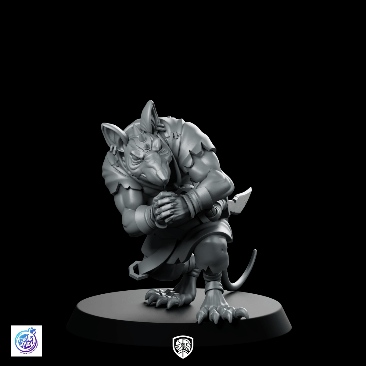 Street Brawler Rat Sewer Ratfolk Fighter | We Print Miniatures