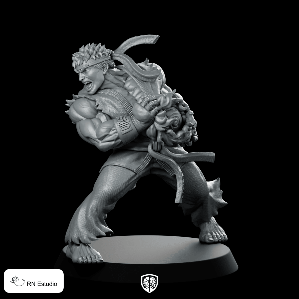 Street Fighter Tatsu Miniature Martial Artist Hero - RN Estudio - We Print Miniatures
