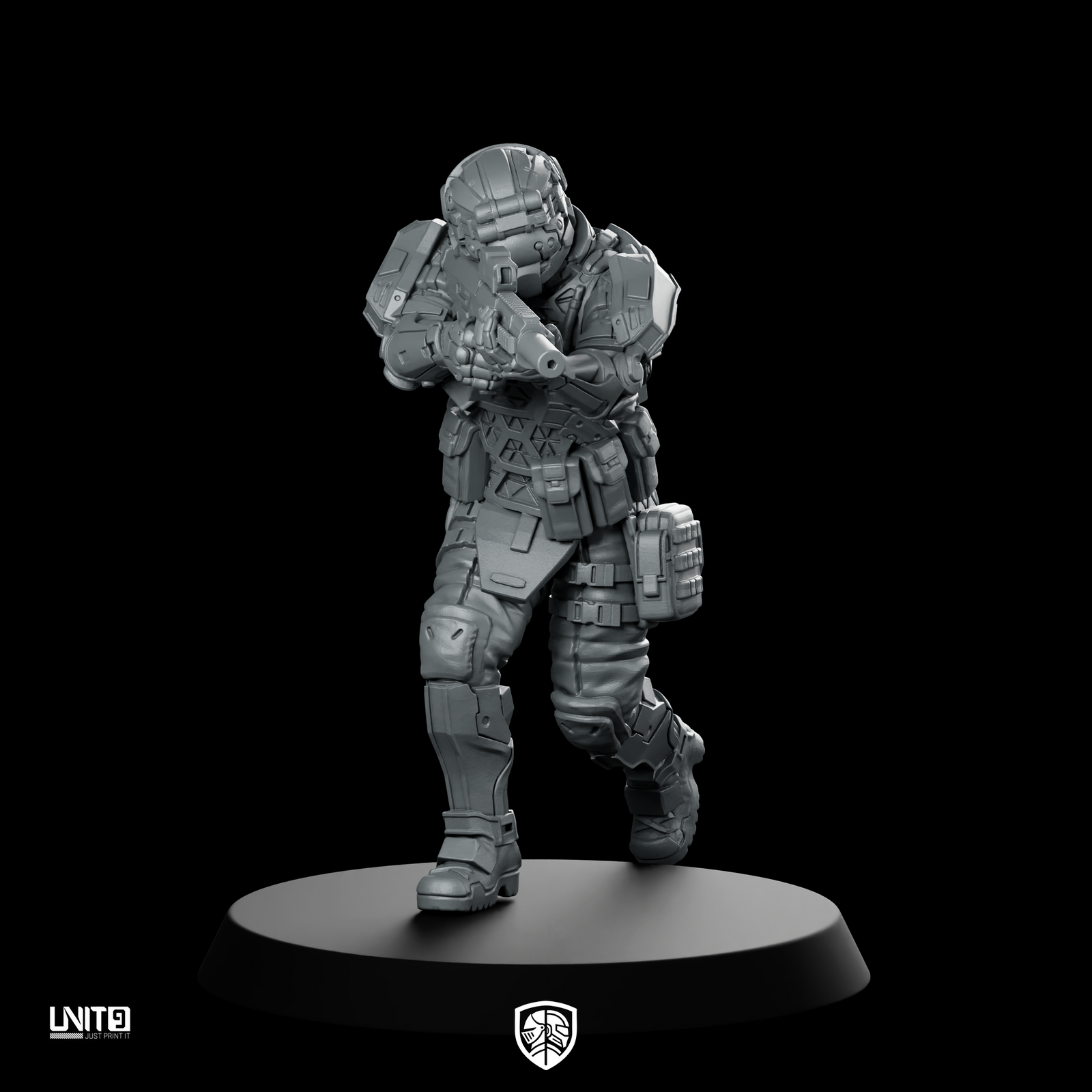 Striker Cyberpunk Miniature Tactical Trooper Rifleman Sci-Fi
