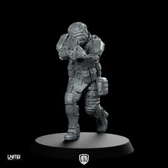 Striker Cyberpunk Miniature Tactical Trooper Rifleman Sci-Fi