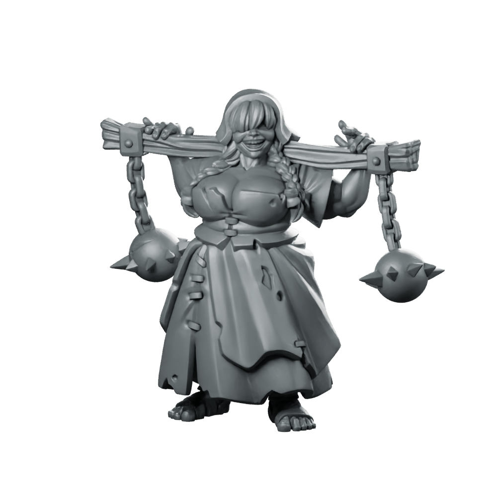 Strong Woman Miniature Ogress Prisoner - Vae Victis - We Print Miniatures