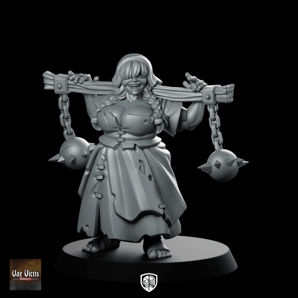 Strong Woman Miniature Ogress Prisoner - Vae Victis - We Print Miniatures