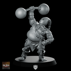 Strongman Circus Miniature Jester Weightlifter NPC Fantasy - Vae Victis - We Print Miniatures