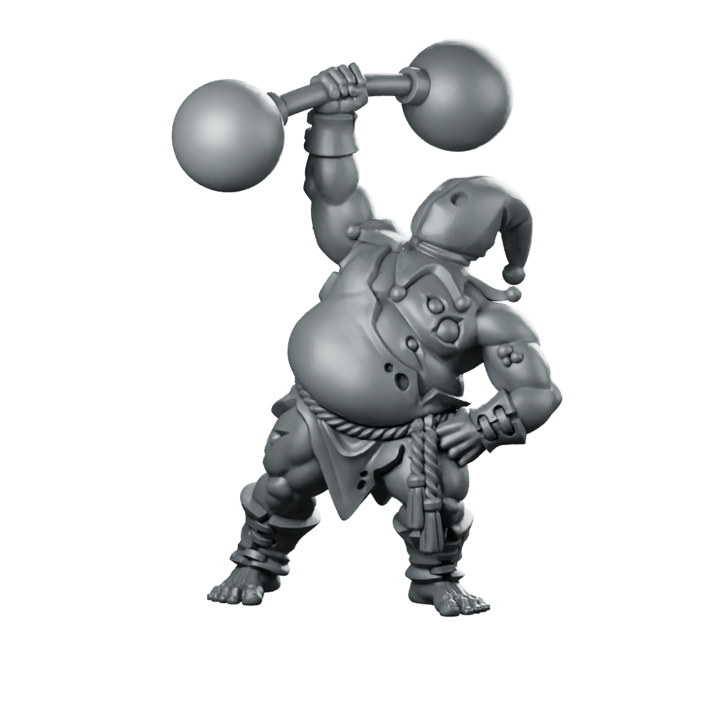 Strongman Circus Miniature Jester Weightlifter NPC Fantasy - Vae Victis - We Print Miniatures
