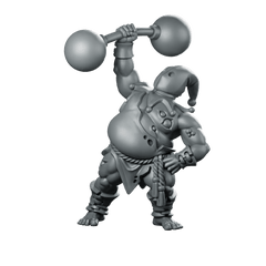 Strongman Circus Miniature Jester Weightlifter NPC Fantasy - Vae Victis - We Print Miniatures