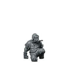 Stumpy Fantasy Miniature Sneaky Crouching Halfling NPC Miniature 360 Spin 01