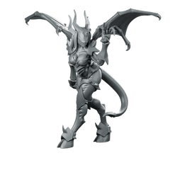 Succubus Enchantress Miniature Winged Demon Spellcaster - CastNPlay - We Print Miniatures