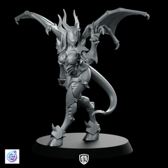 Succubus Enchantress Miniature Winged Demon Spellcaster - CastNPlay - We Print Miniatures