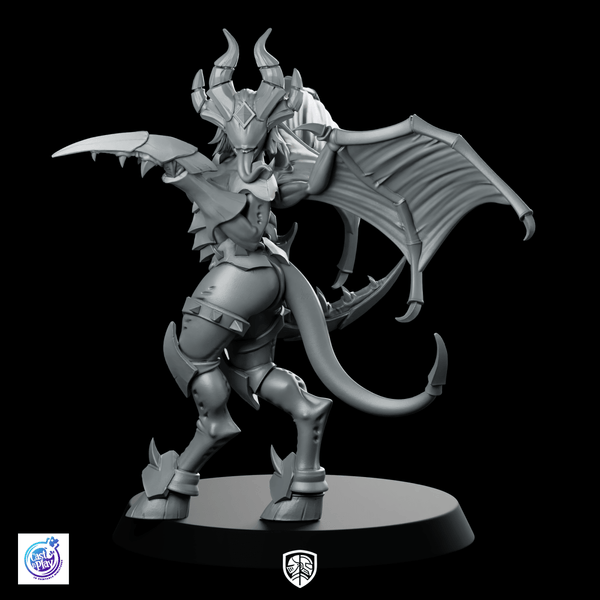 Succubus Hellmaiden Miniature Demonic Winged Fiend - CastNPlay - We Print Miniatures