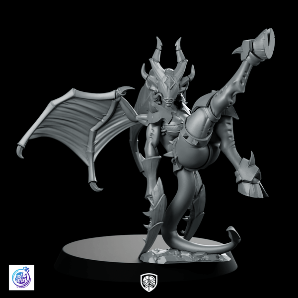 Succubus Speaker Miniature Demon Winged Horned - CastNPlay - We Print Miniatures