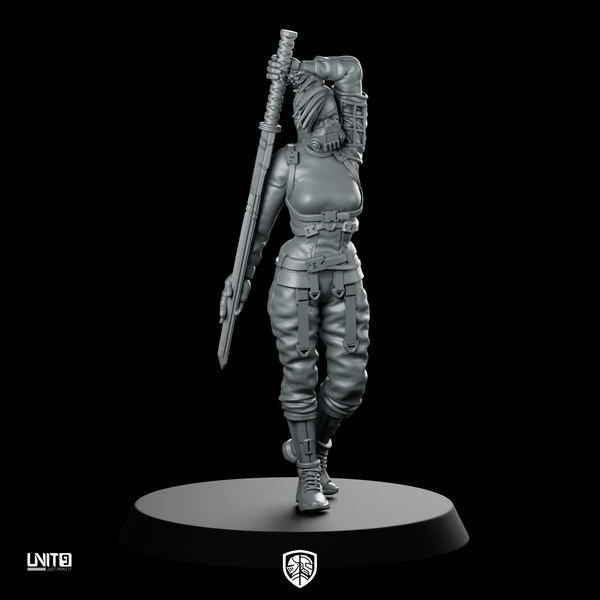 Suki 01 Cyberpunk Miniature Katana Martial Artist Operative