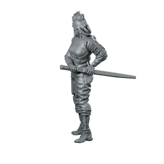 Suki 02 Cyberpunk Miniature Katana Operative Sci-Fi Miniature 360 Spin 01