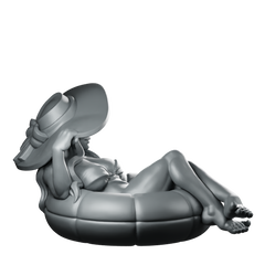 Summer Bae Clothed 32 Fantasy Miniature Poolside NPC Miniature 360 Spin 01