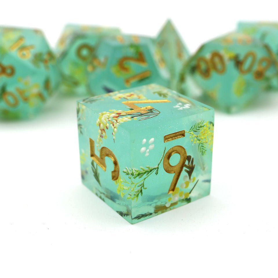 Summer Court | Art Core Dice| 7 Piece Set - Tabletop Dominion - We Print Miniatures