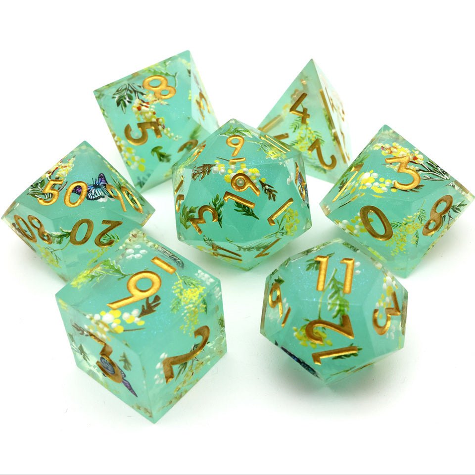 Summer Court | Art Core Dice| 7 Piece Set - Tabletop Dominion - We Print Miniatures