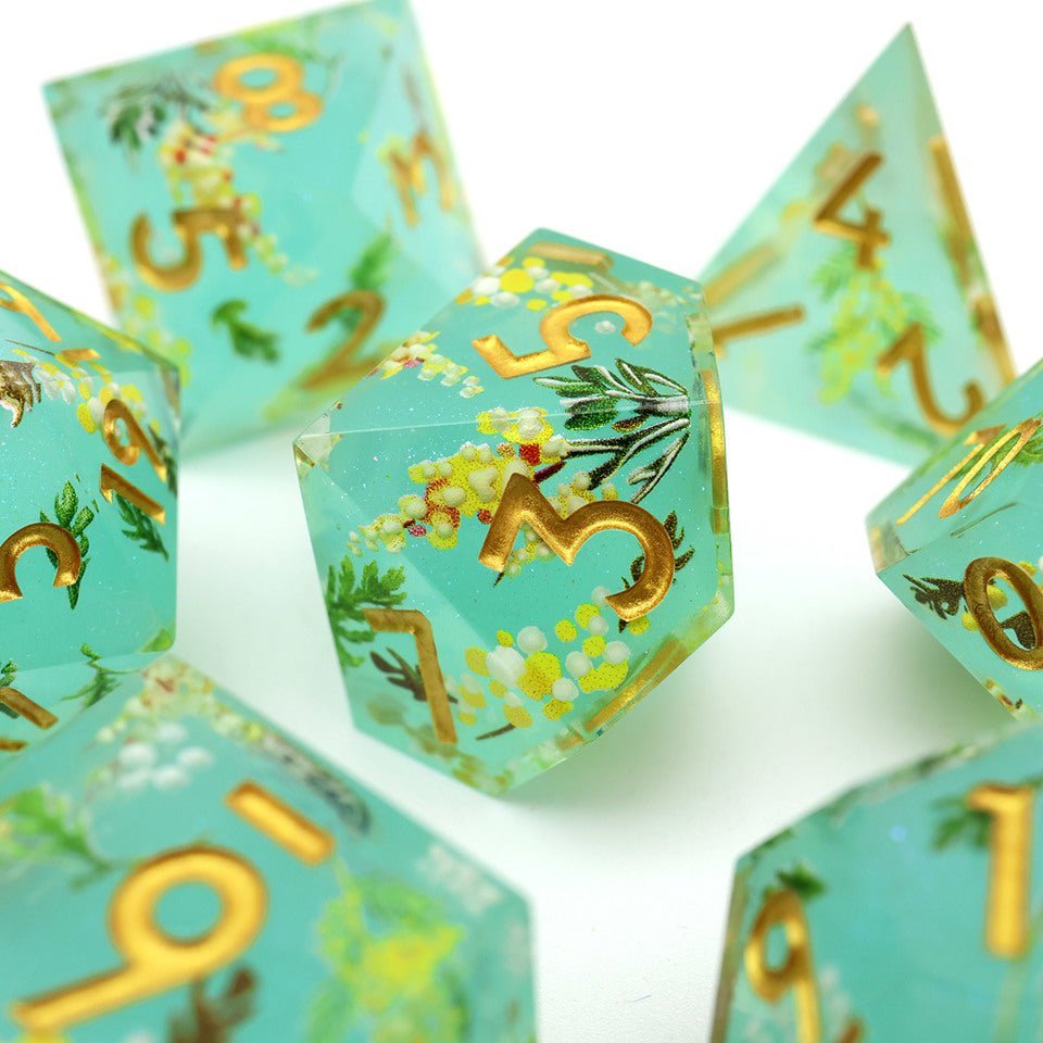 Summer Court | Art Core Dice| 7 Piece Set - Tabletop Dominion - We Print Miniatures