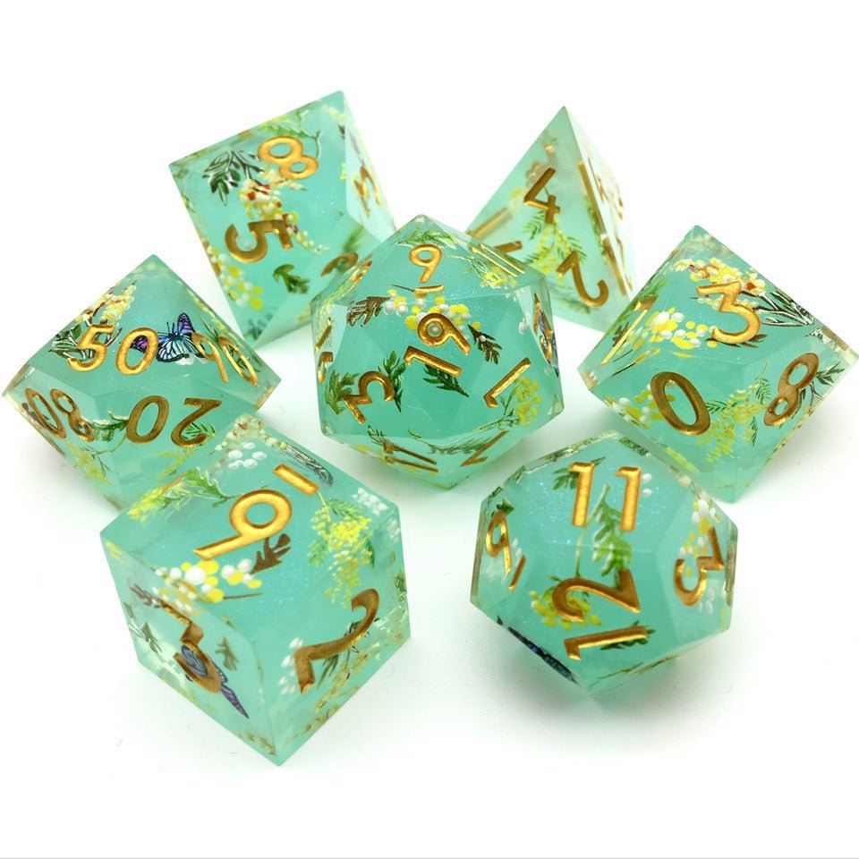 Summer Court | Art Core Dice| 7 Piece Set - Tabletop Dominion - We Print Miniatures