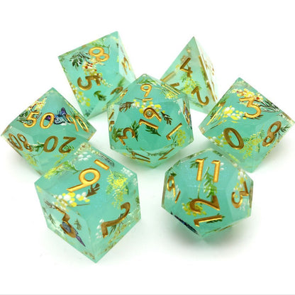 Summer Court | Art Core Dice| 7 Piece Set - Tabletop Dominion - We Print Miniatures