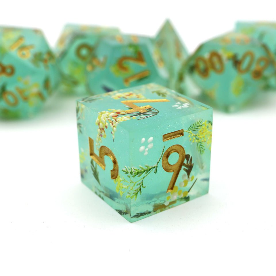 Summer Court | Art Core Dice| 7 Piece Set - Tabletop Dominion - We Print Miniatures