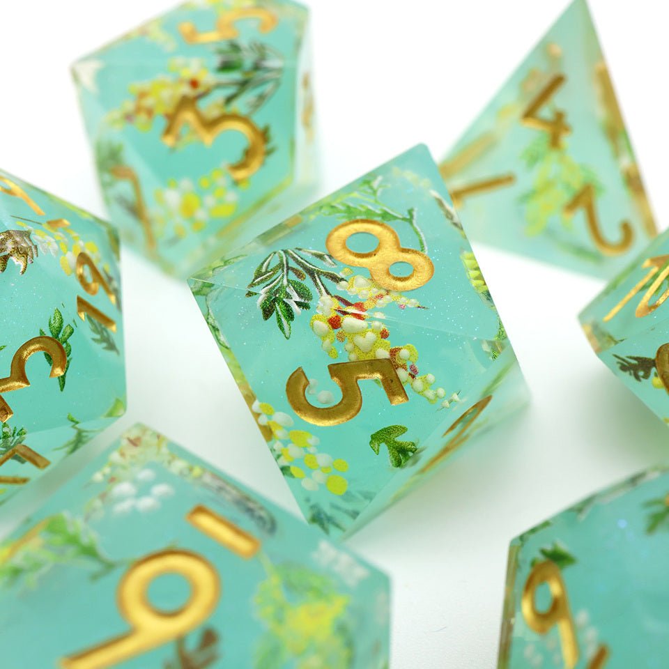 Summer Court | Art Core Dice| 7 Piece Set - Tabletop Dominion - We Print Miniatures