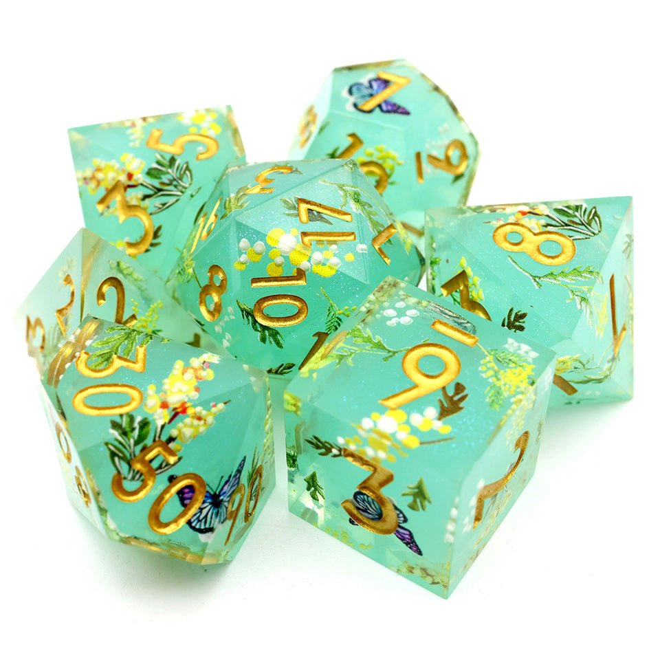 Summer Court | Art Core Dice| 7 Piece Set - Tabletop Dominion - We Print Miniatures